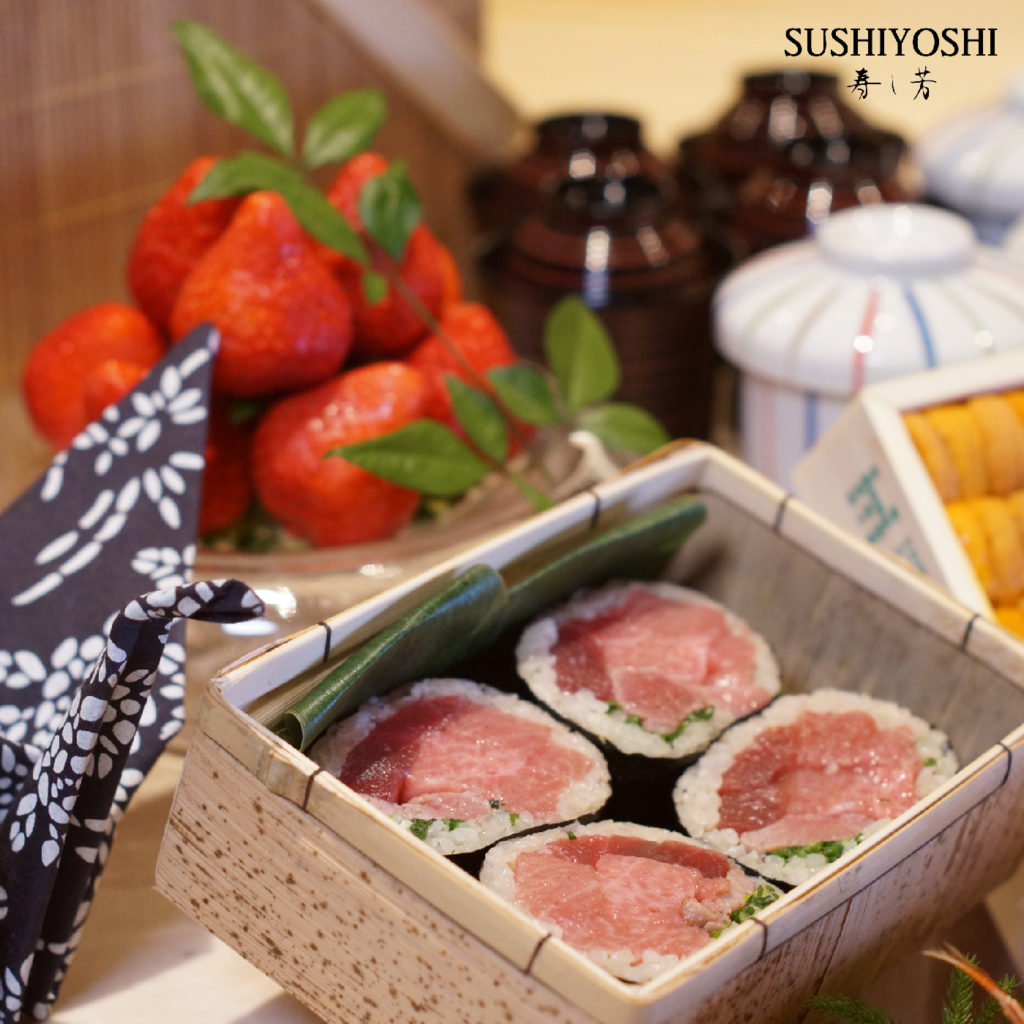 Sushiyoshi signature dish Toro Maki Roll